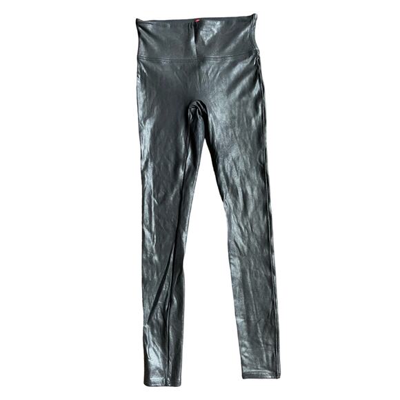 SPANX Pants - Spanx Faux Leather Leggings Black Small Shapewear